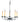 Framburg Black Forest 5 - Light Charcoal Dining Chandelier 1315 CH