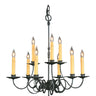 Framburg Black Forest 9 - Light Charcoal Dining Chandelier 1319 CH