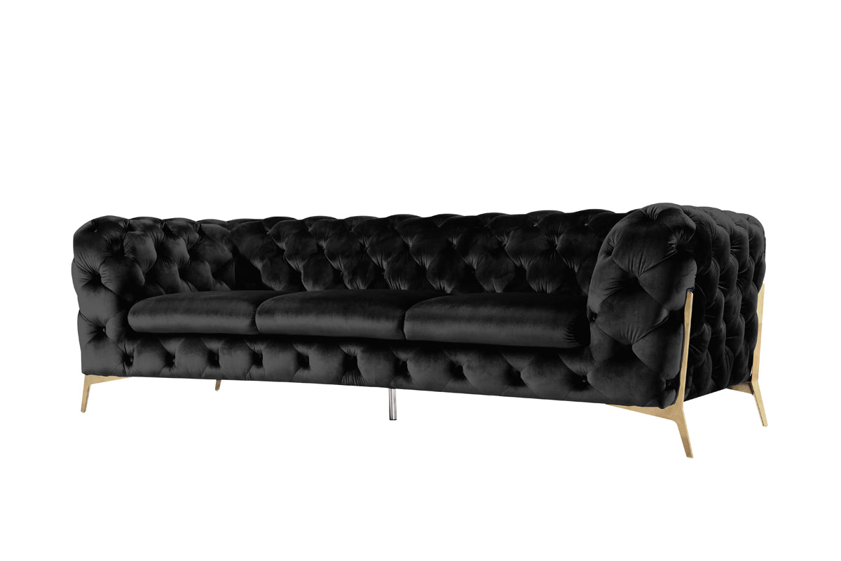 VIG Furniture Divani Casa Sheila Black Velvet Sofa Set