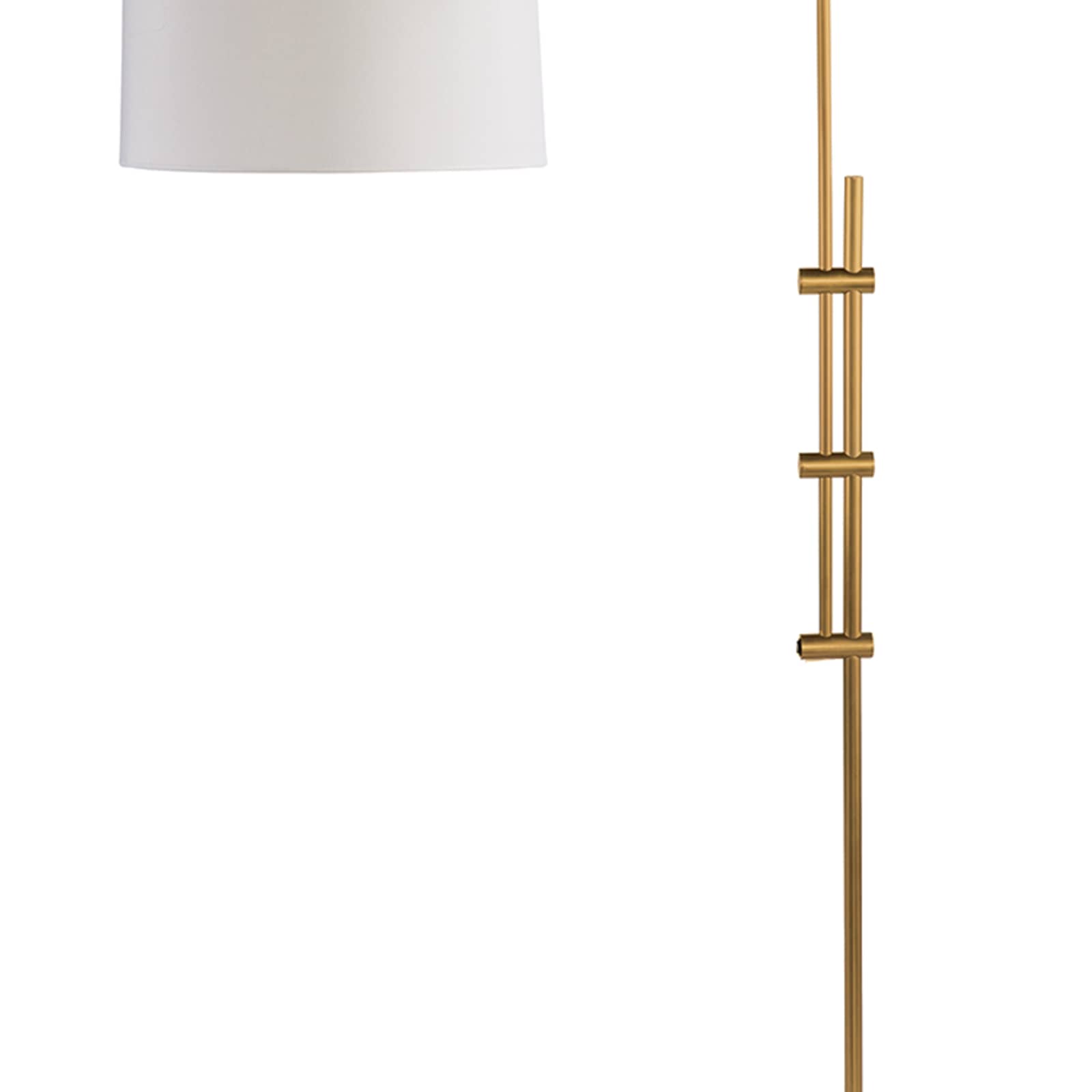 Arc Floor Lamp With Fabric Shade in Natural Brass by Regina Andrew