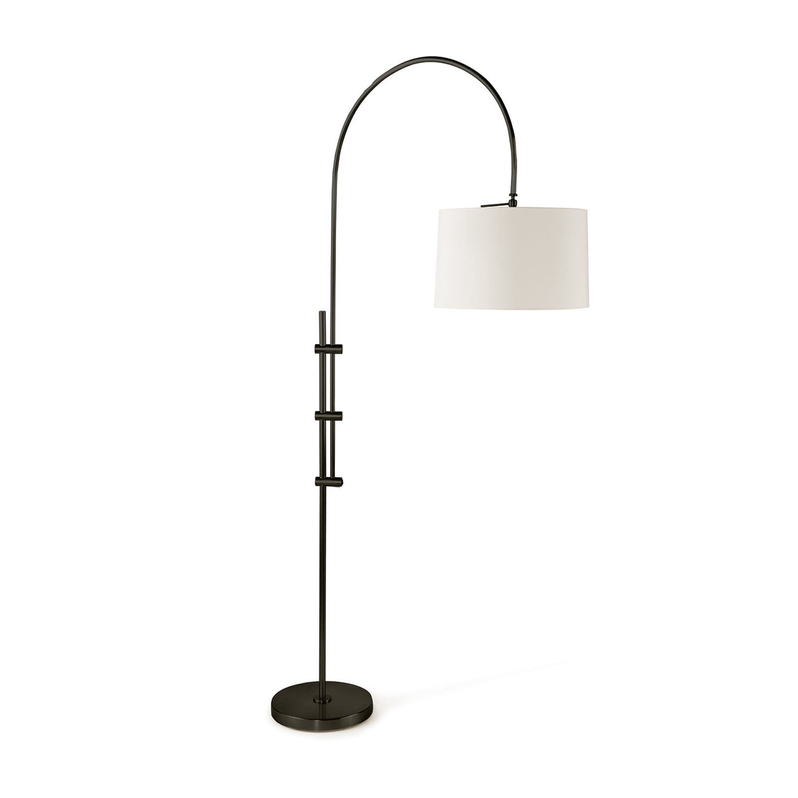 Arc Floor Lamp with Fabric Shade in Oil Rubbed Bronze by Regina Andrew