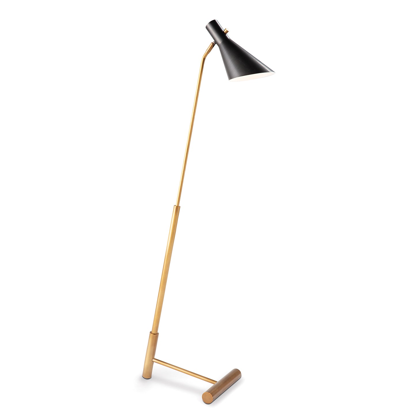 Spyder Floor Lamp in Blackened Brass and Natural Brass by Regina Andrew