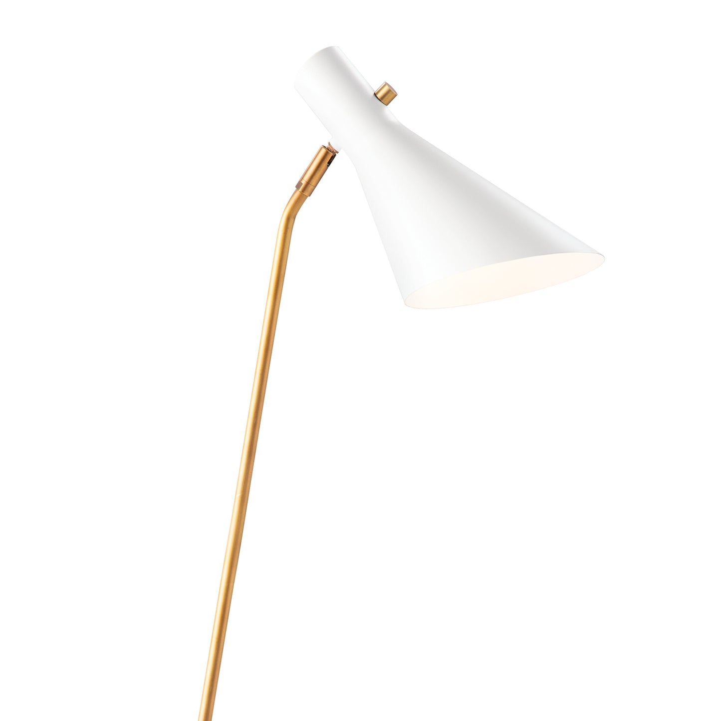 Spyder Floor Lamp Spyder Floor Lamp in White and Natural Brass by Regina Andrew