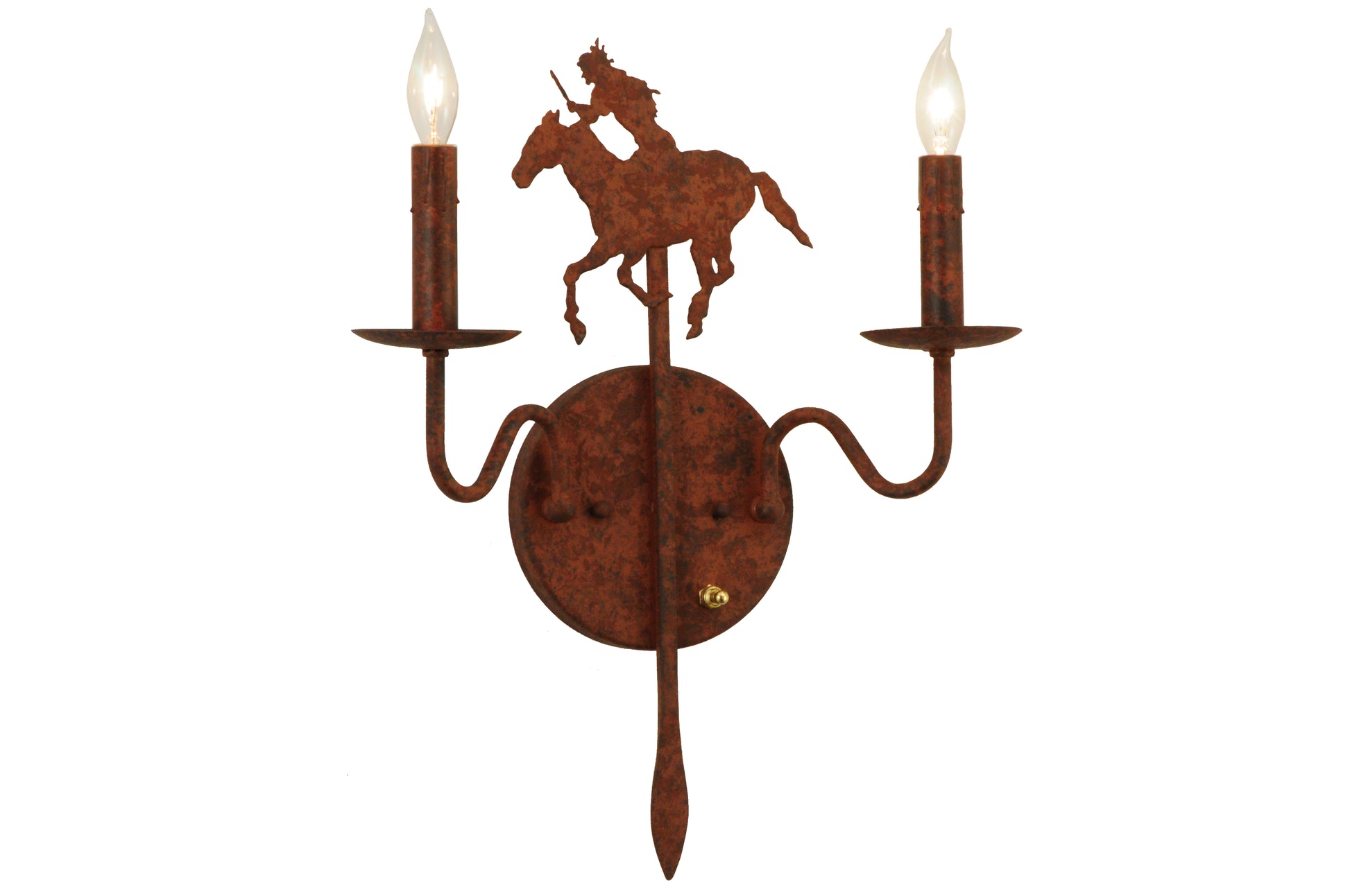 2nd Avenue 13" High Plains Rider 2-Light Wall Sconce