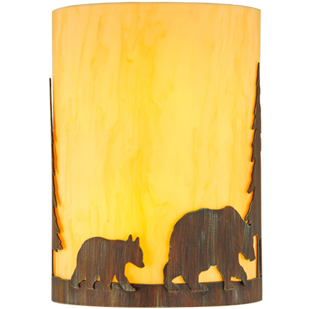 2nd Avenue 10" Pine Tree and Bear Wall Sconce