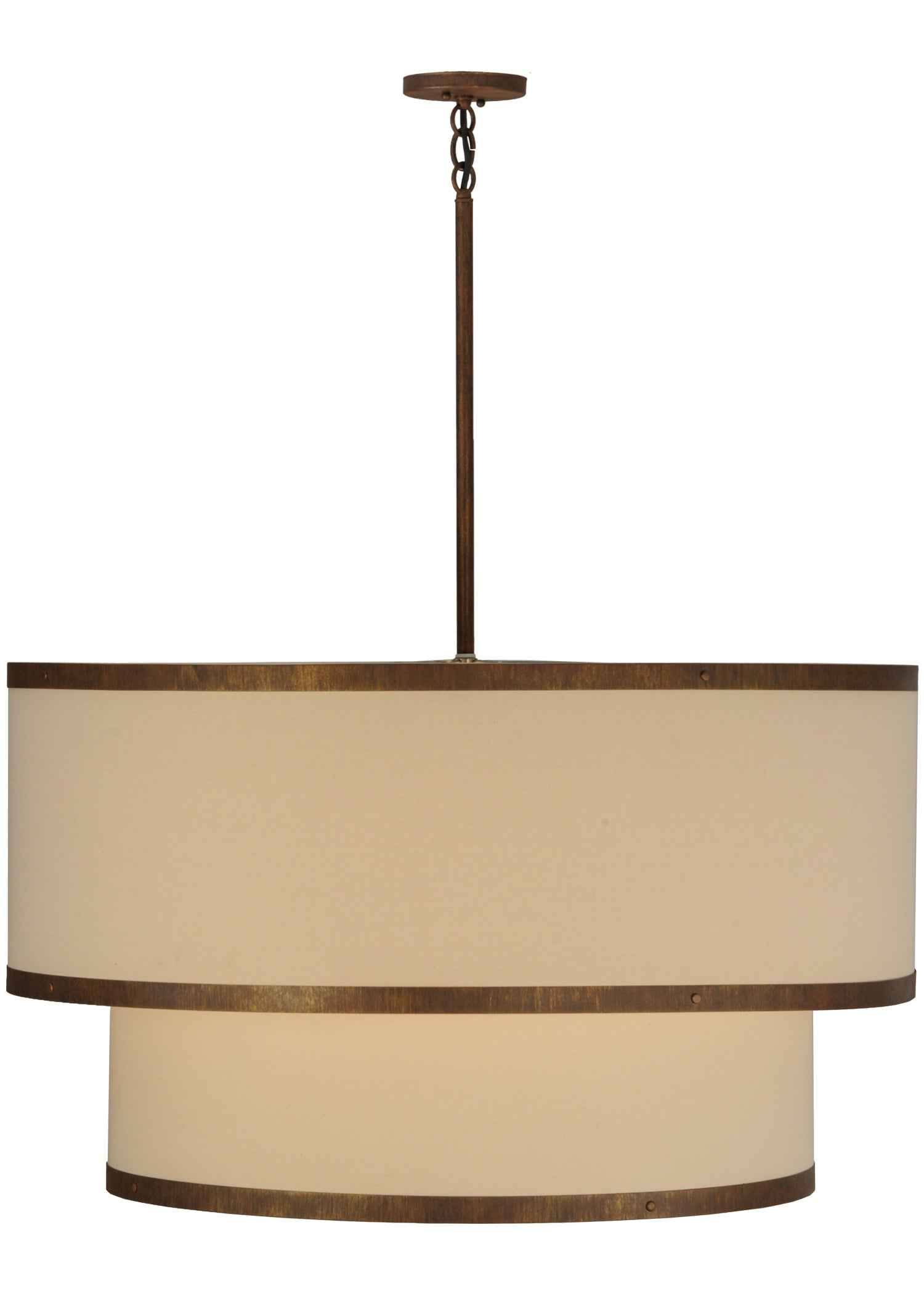 2nd Avenue 36" Cilindro 2 Tier Textrene Pendant
