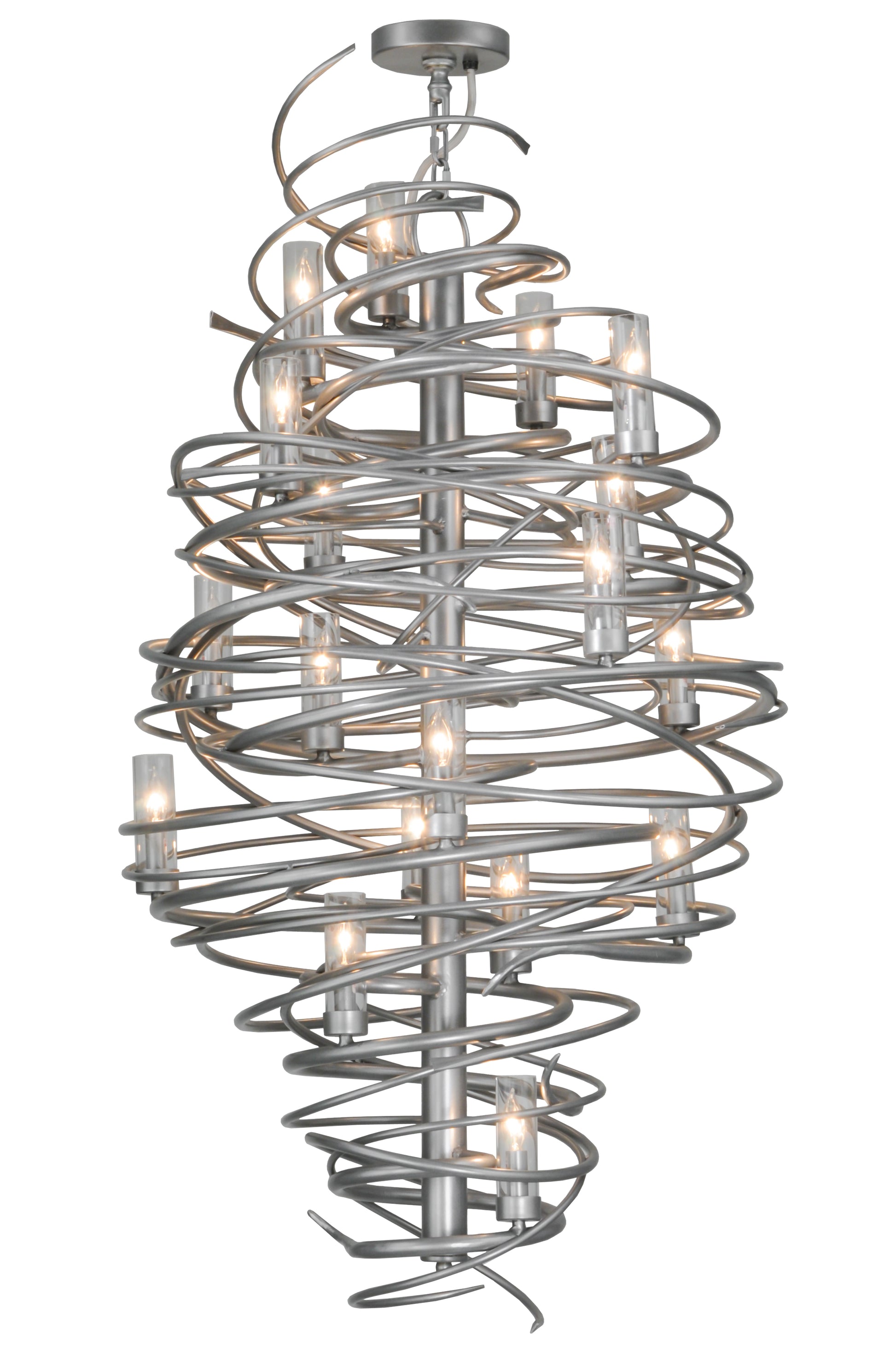 2nd Avenue 30" Cyclone 18-Light Glass Shades Chandelier