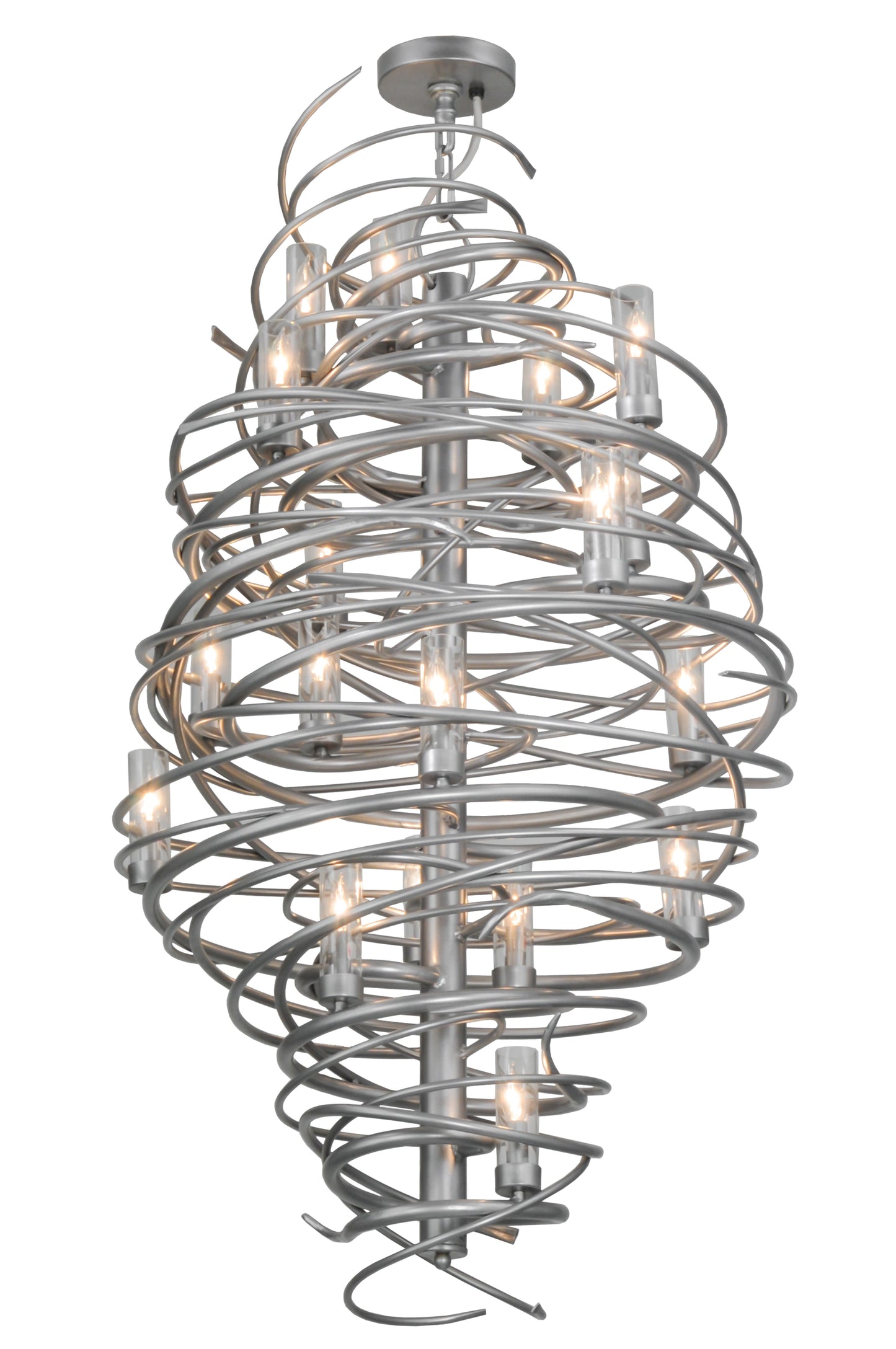 2nd Avenue 30" Cyclone 18-Light Glass Shades Chandelier