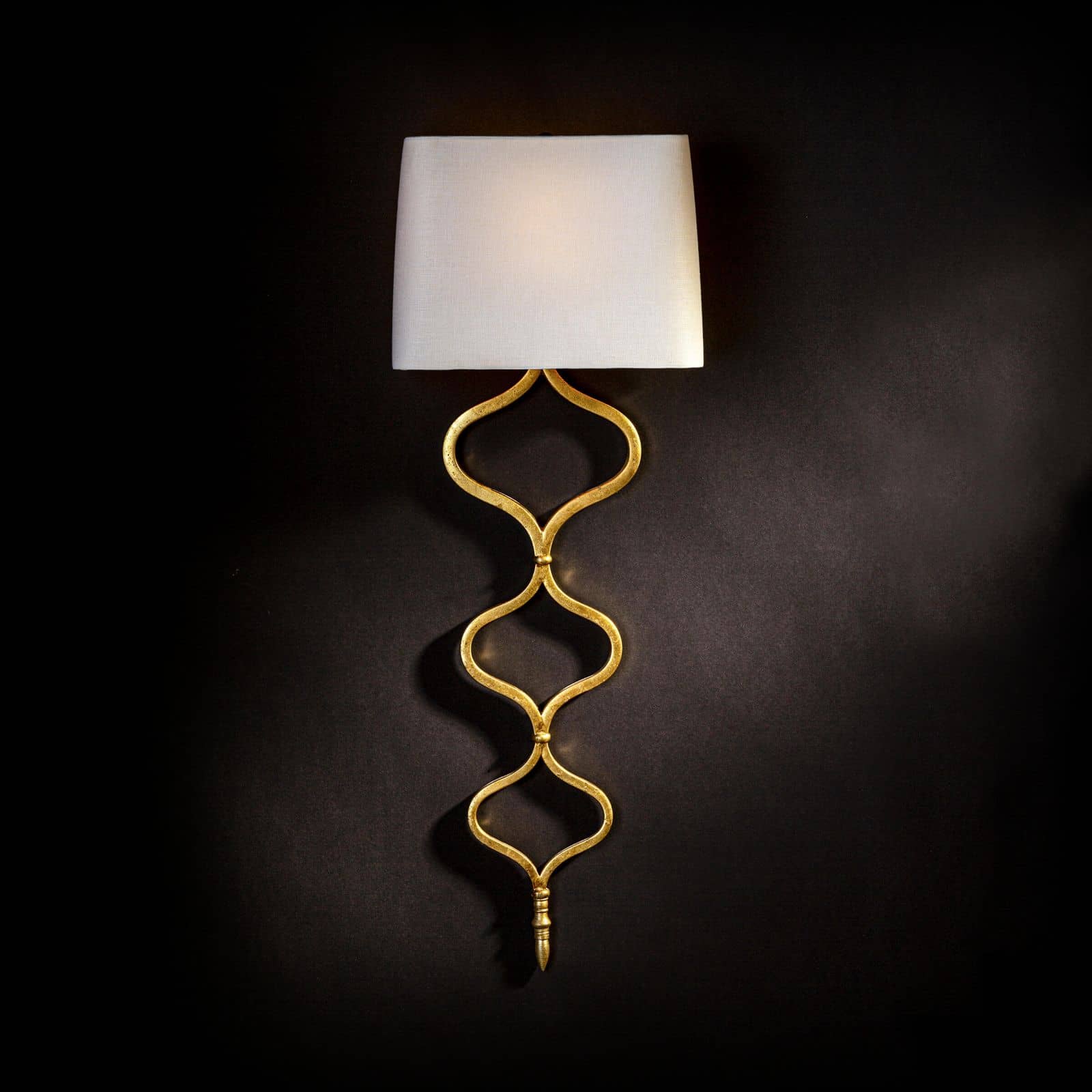 Sinuous Sconce in Gold Leaf by Regina Andrew