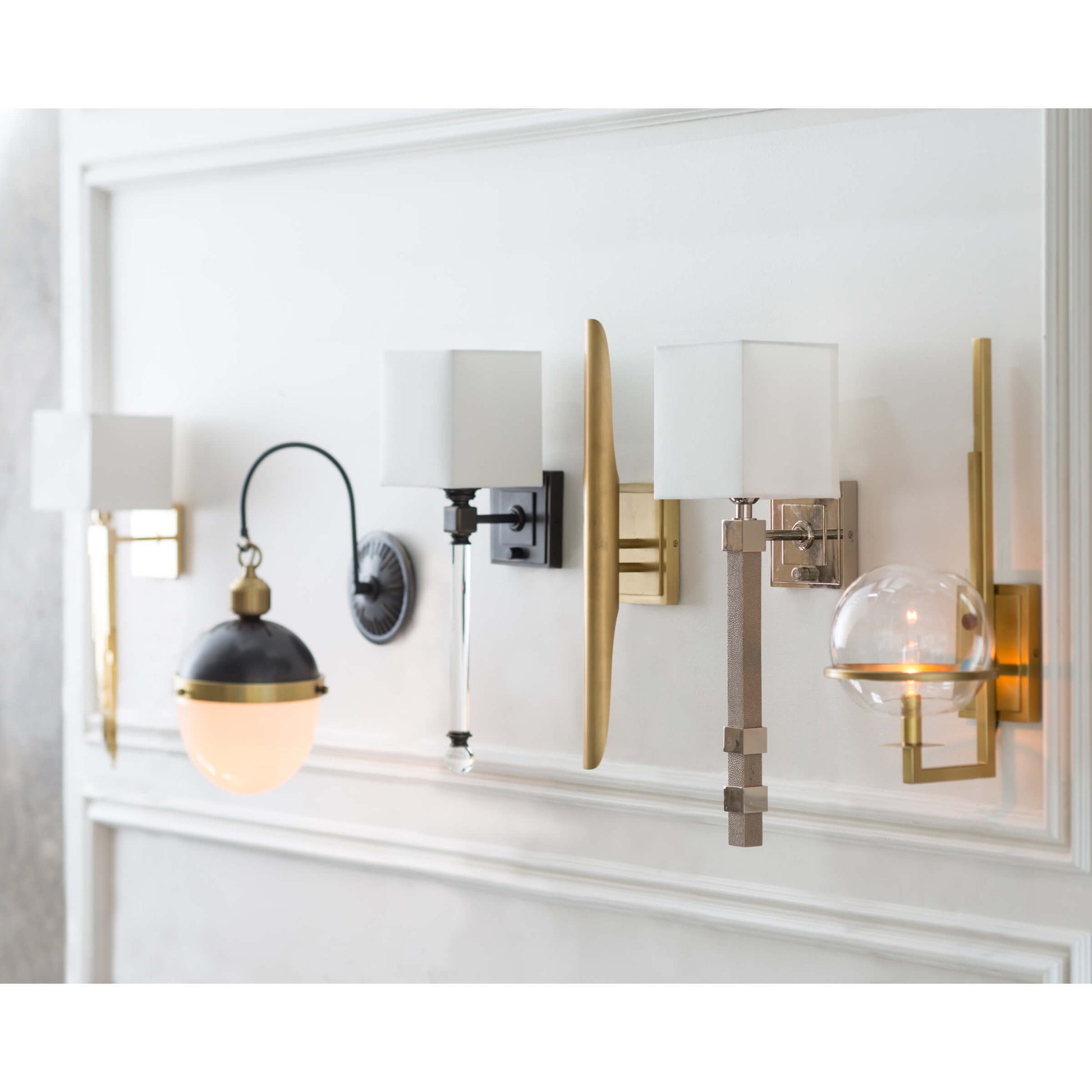 Otis Sconce in Blackened Brass and Natural Brass by Regina Andrew