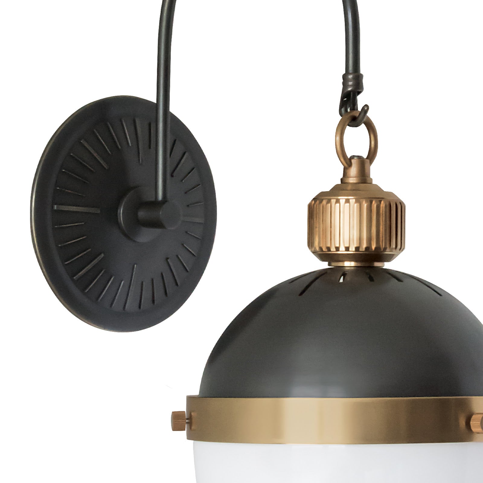 Otis Sconce in Blackened Brass and Natural Brass by Regina Andrew