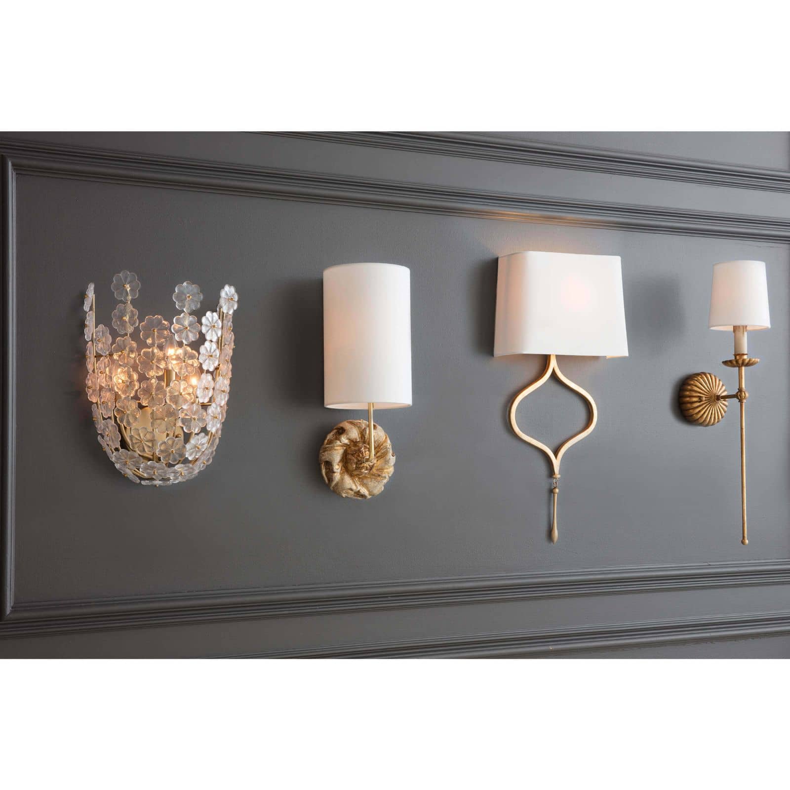 Clove Sconce Single in Antique Gold Leaf by Regina Andrew