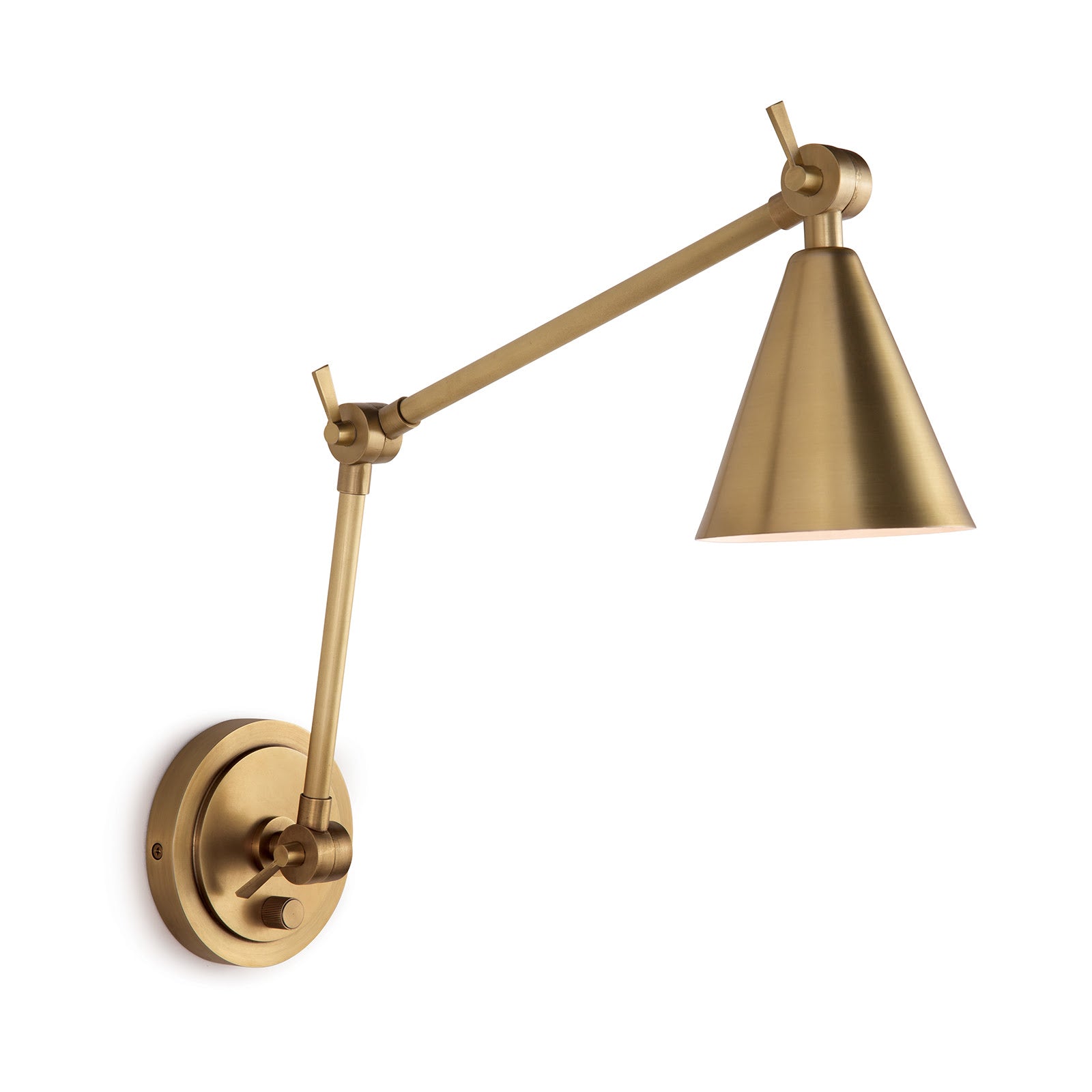 Sal Task Sconce in Natural Brass by Regina Andrew
