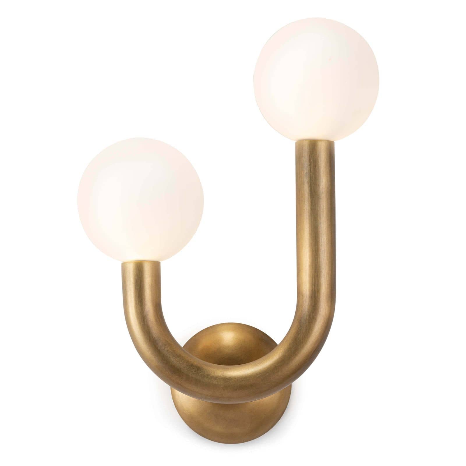 Happy Sconce Left Side in Natural Brass by Regina Andrew