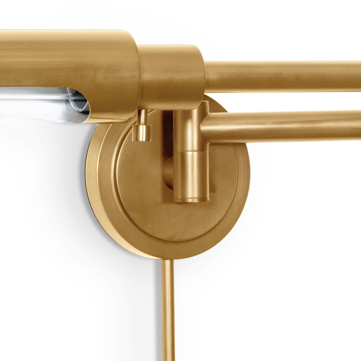 Noble Swing Arm Task Sconce in Natural Brass by Regina Andrew