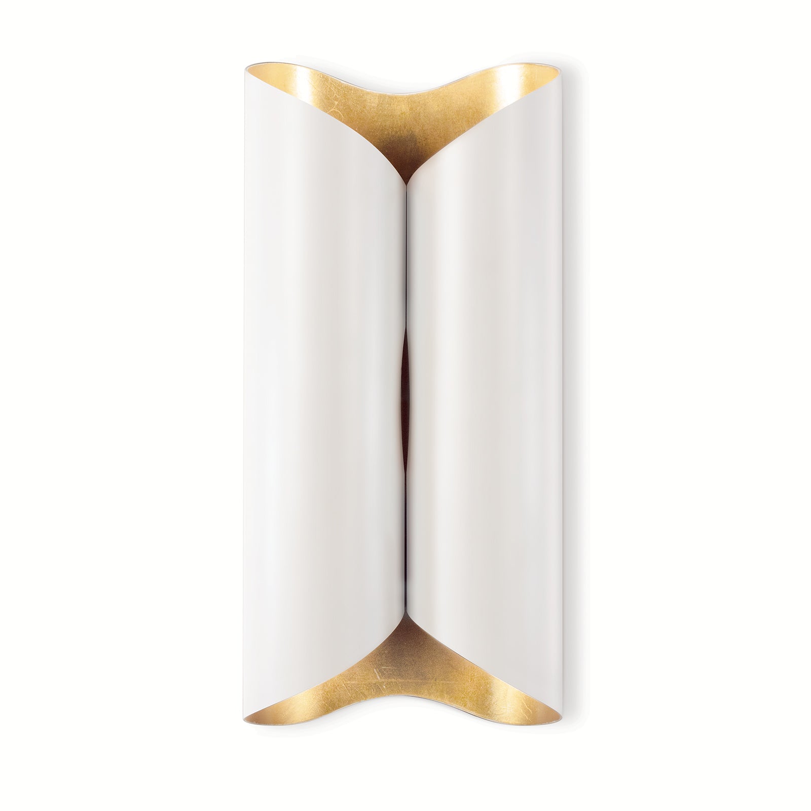 Coil Metal Sconce Large in White and Gold by Regina Andrew