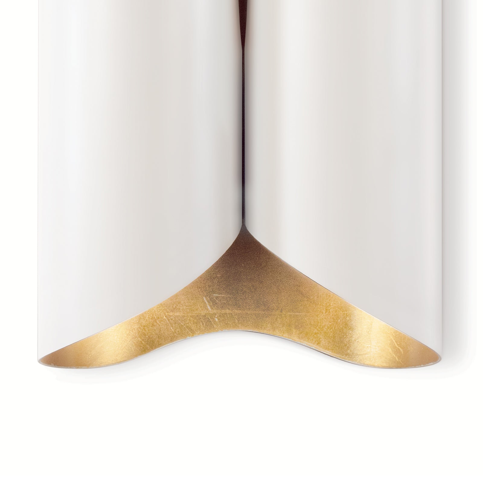 Coil Metal Sconce Large in White and Gold by Regina Andrew
