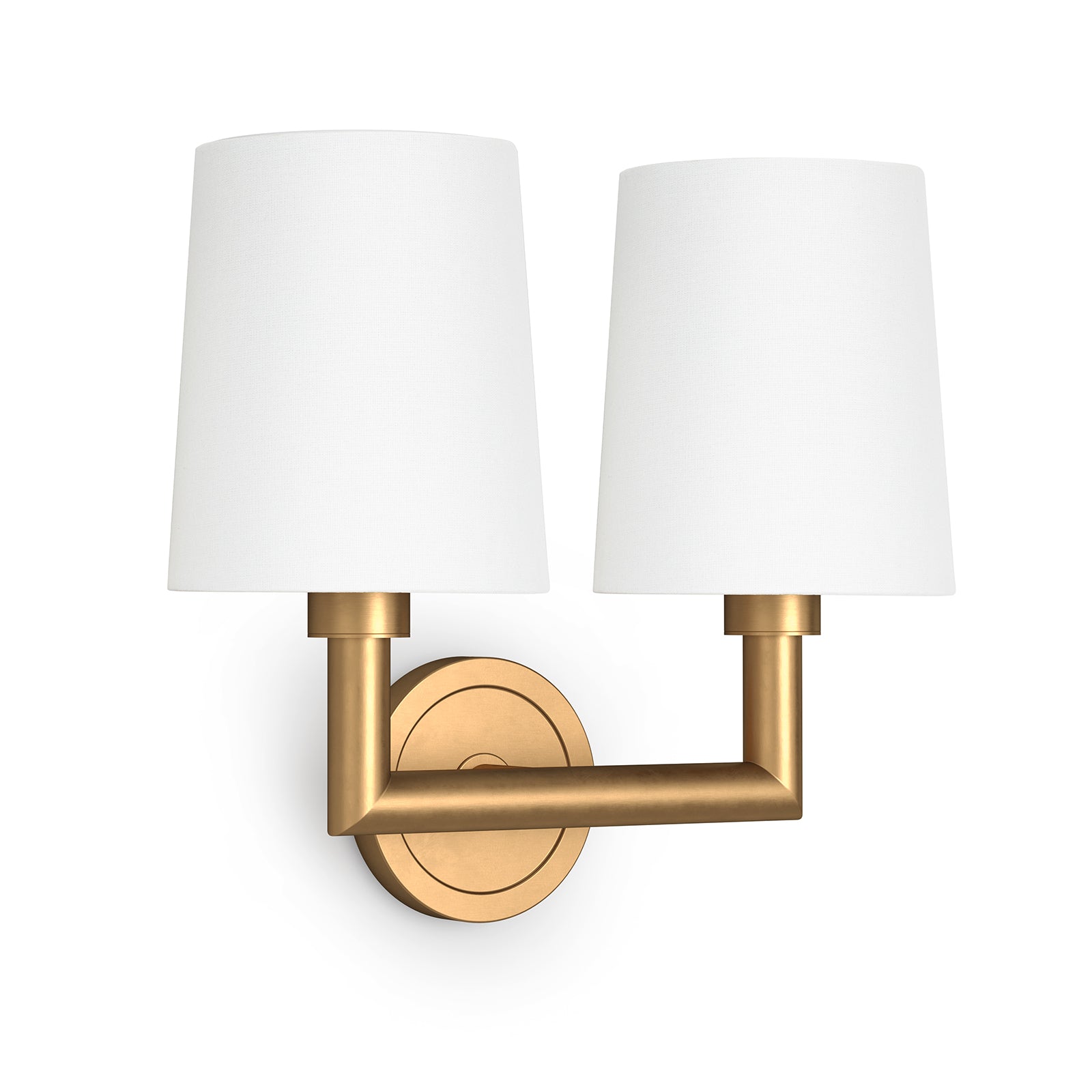 Legend Sconce Double in Natural Brass by Southern Living