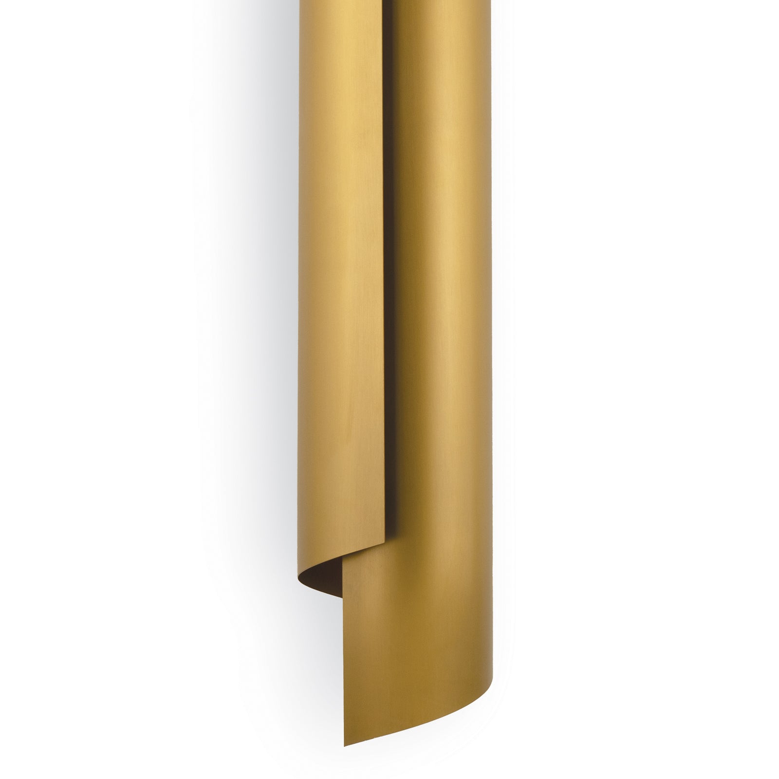 Flute Sconce in Natural Brass by Regina Andrew