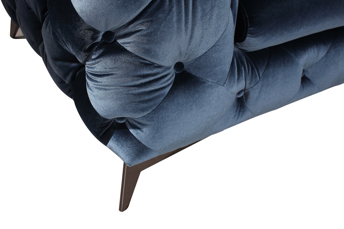 VIG Furniture Divani Casa Delilah Blue Fabric Sofa Set
