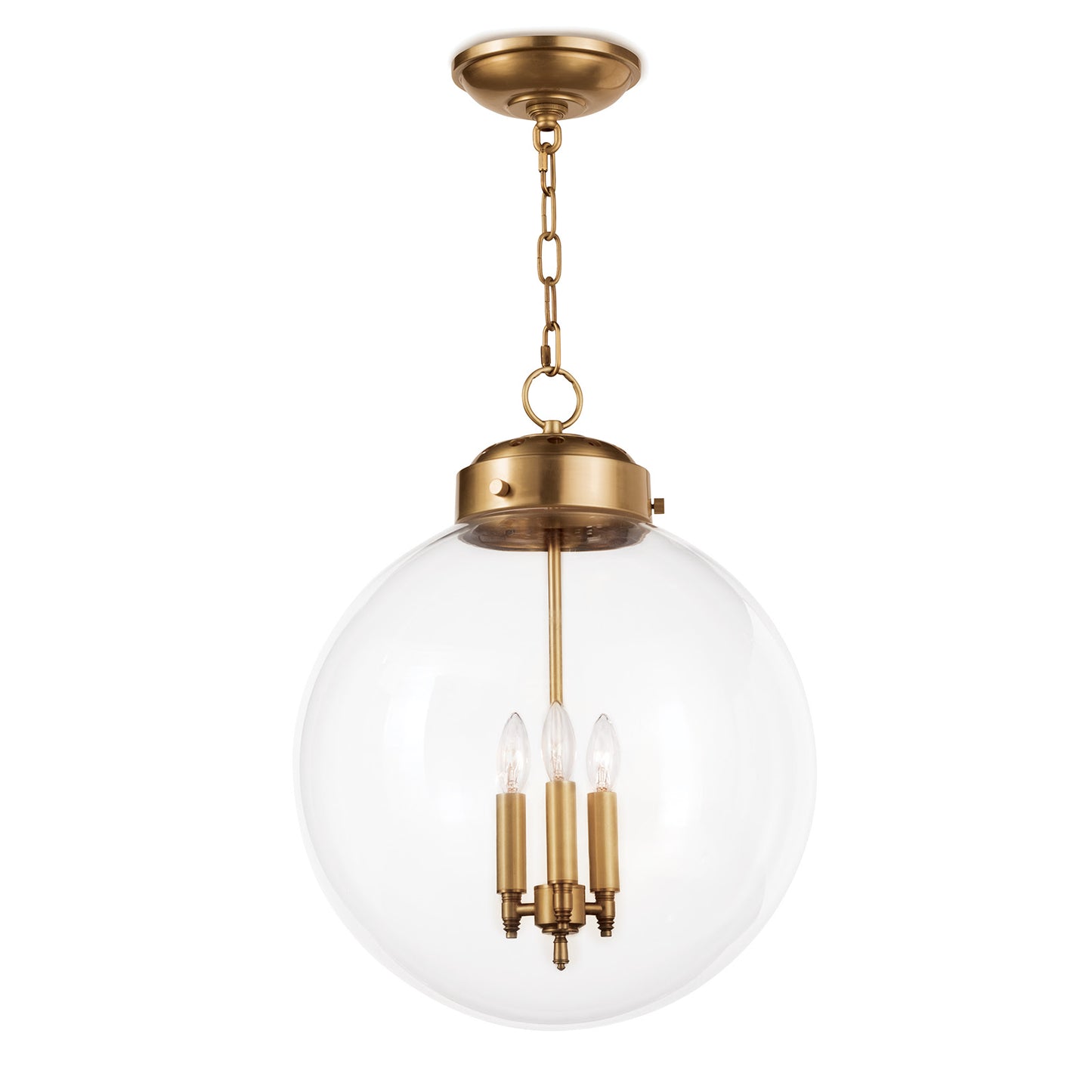 Globe Pendant in Natural Brass by Southern Living