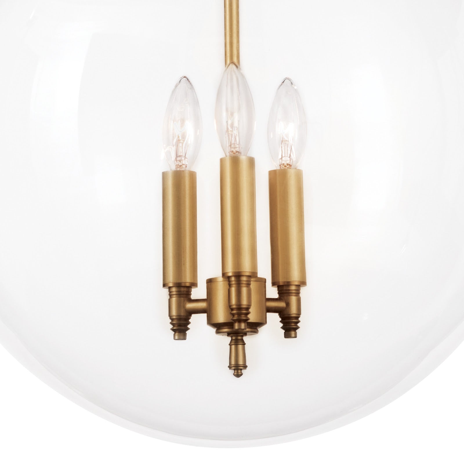 Globe Pendant in Natural Brass by Southern Living