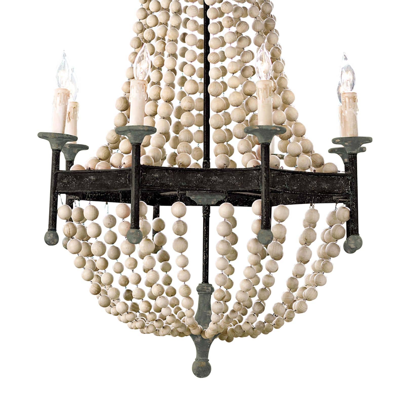Wood Beaded Chandelier by Southern Living