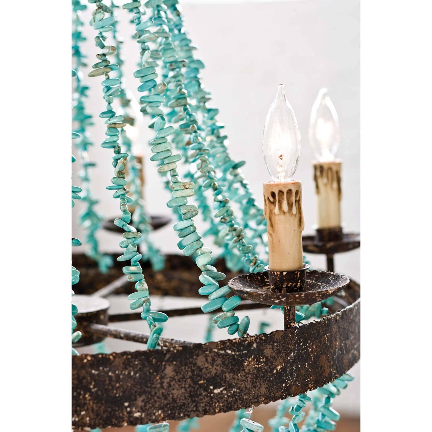 Beaded Turquoise Chandelier by Regina Andrew