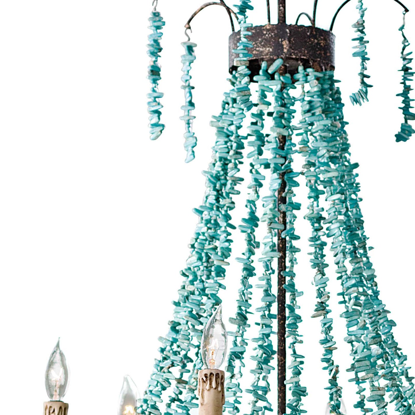 Beaded Turquoise Chandelier by Regina Andrew