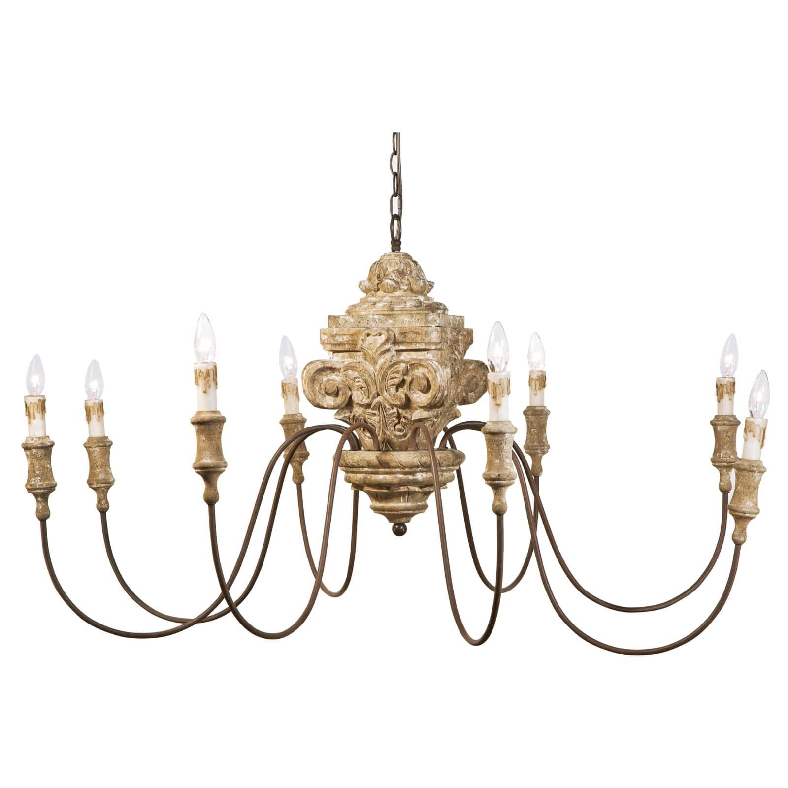 Wood Carved Chandelier by Regina Andrew