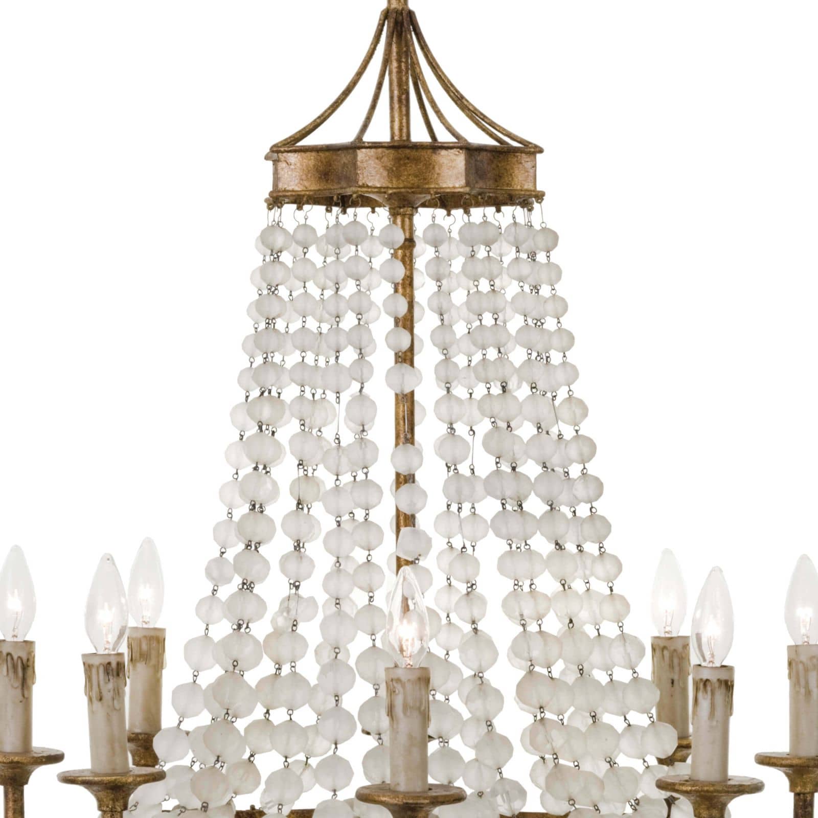 Frosted Crystal Bead Chandelier by Regina Andrew