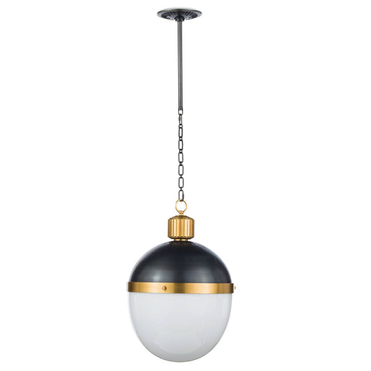 Otis Pendant Large in Blackened and Natural Brass by Regina Andrew