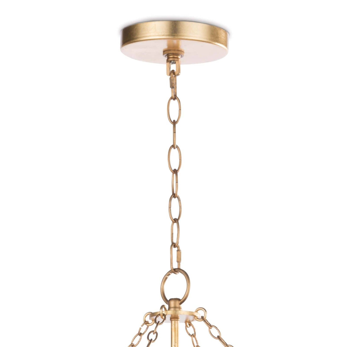 Cheshire Basin Chandelier in Gold Leaf by Regina Andrew