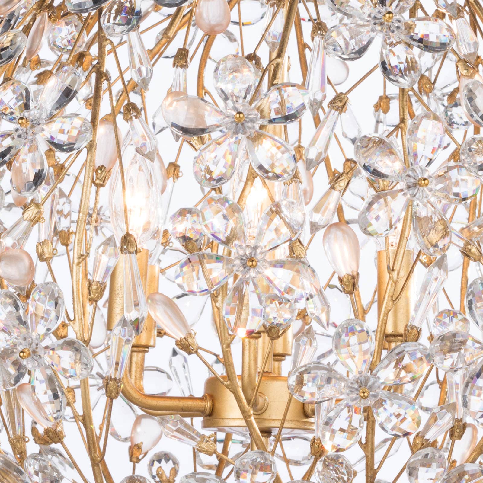 Cheshire Chandelier Small in Gold Leaf by Regina Andrew