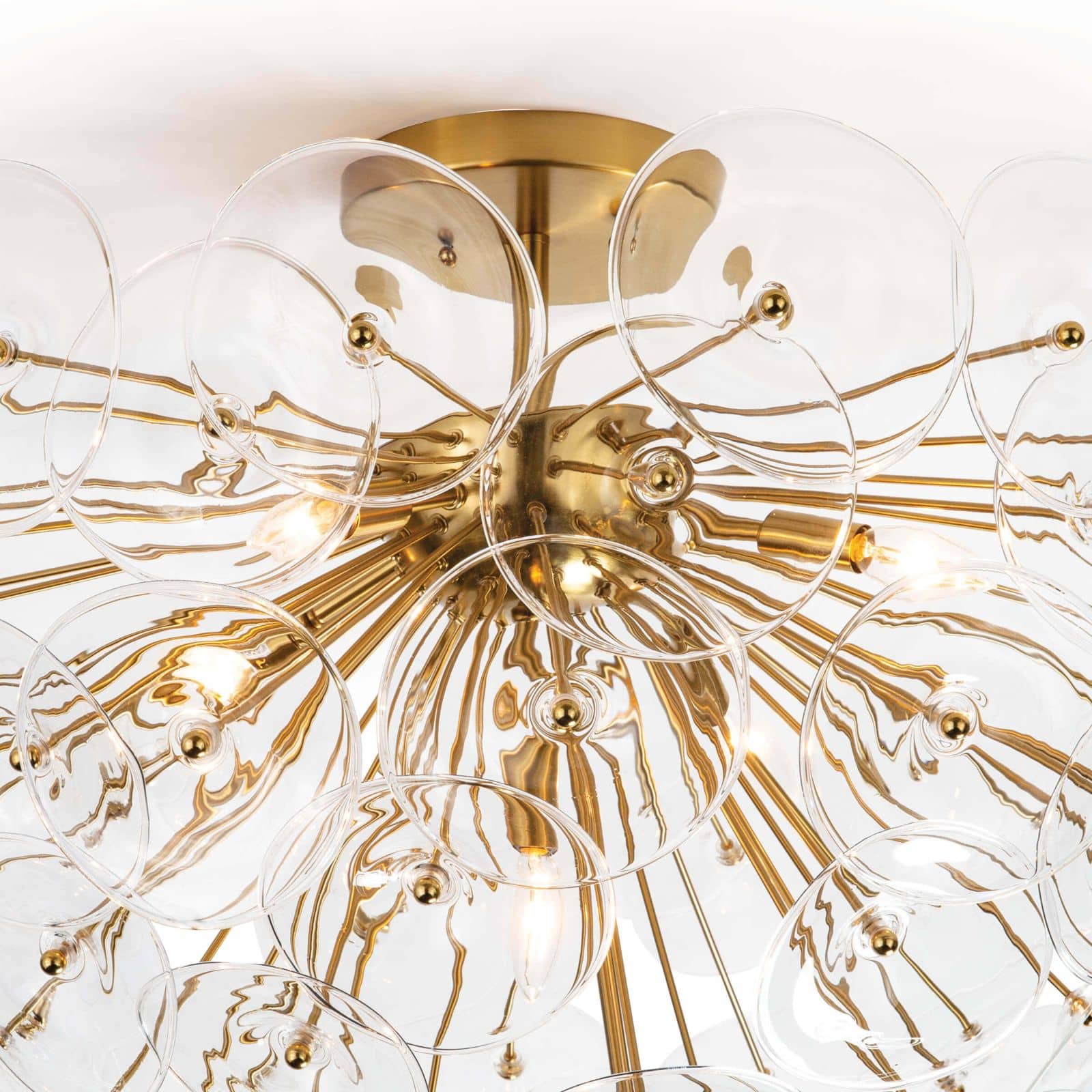 Poppy Glass Semi Flush Mount in Clear by Regina Andrew – LoftModern