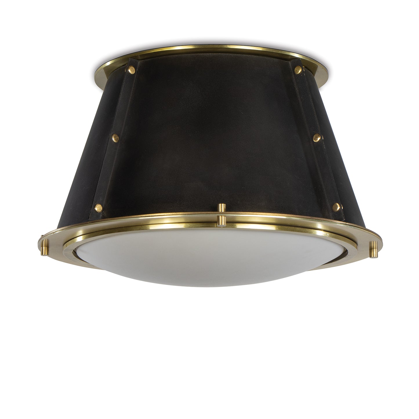 French Maid Flush Mount in Blackened Brass & Natural Brass by Regina Andrew