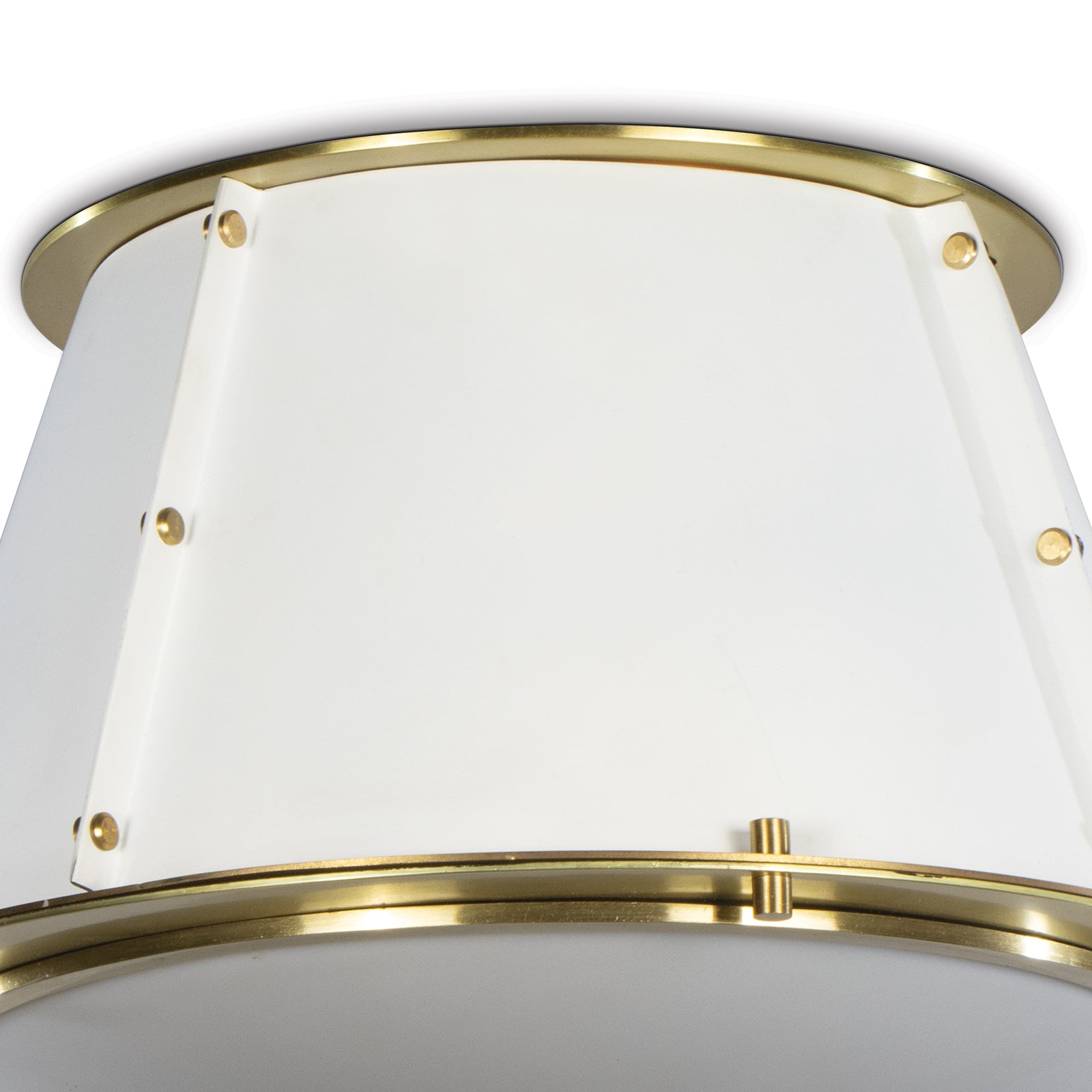 French Maid Flush Mount in White and Natural Brass by Regina Andrew