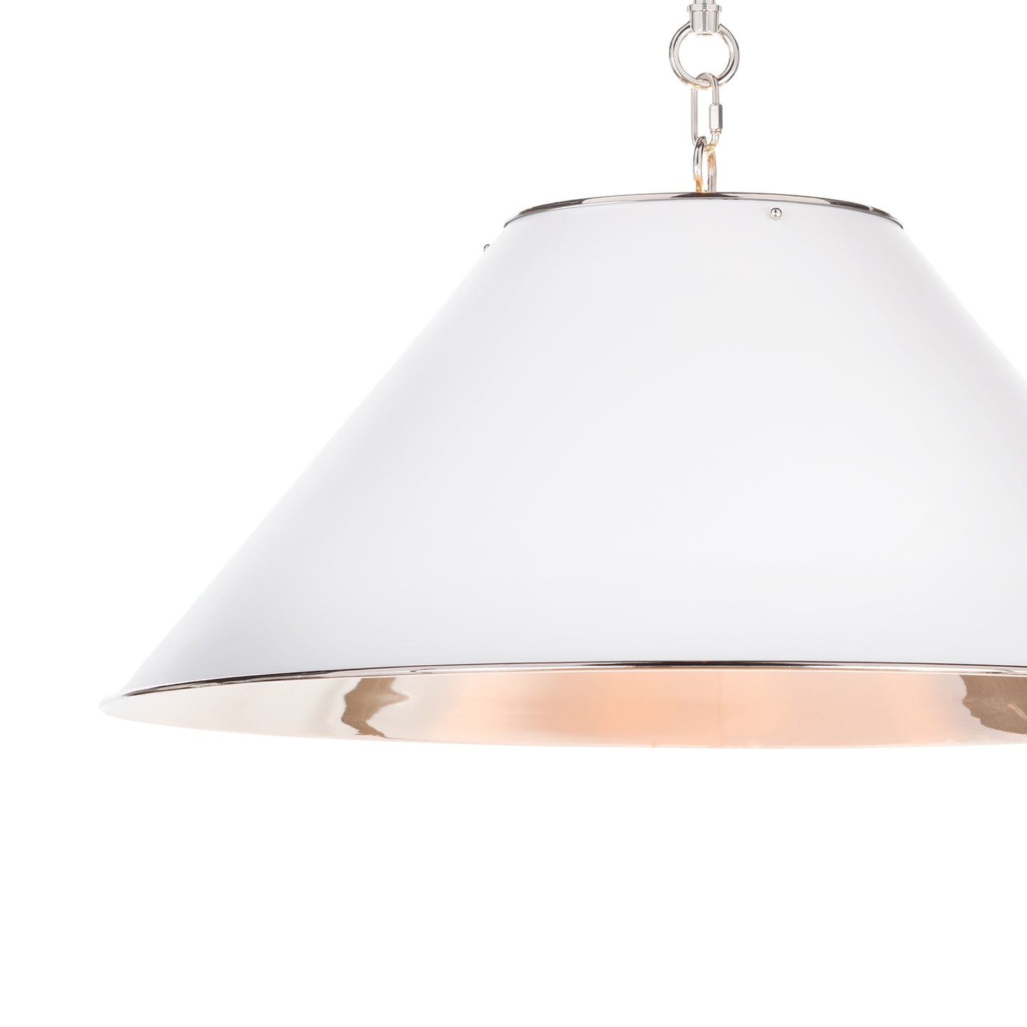 Reese Pendant in White and Polished Nickel by Regina Andrew