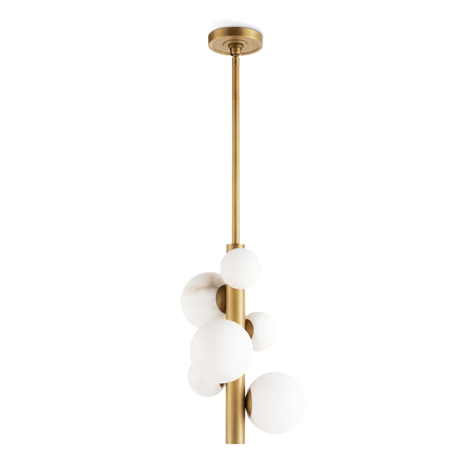 Styx Vertical Pendant in Natural Brass by Regina Andrew