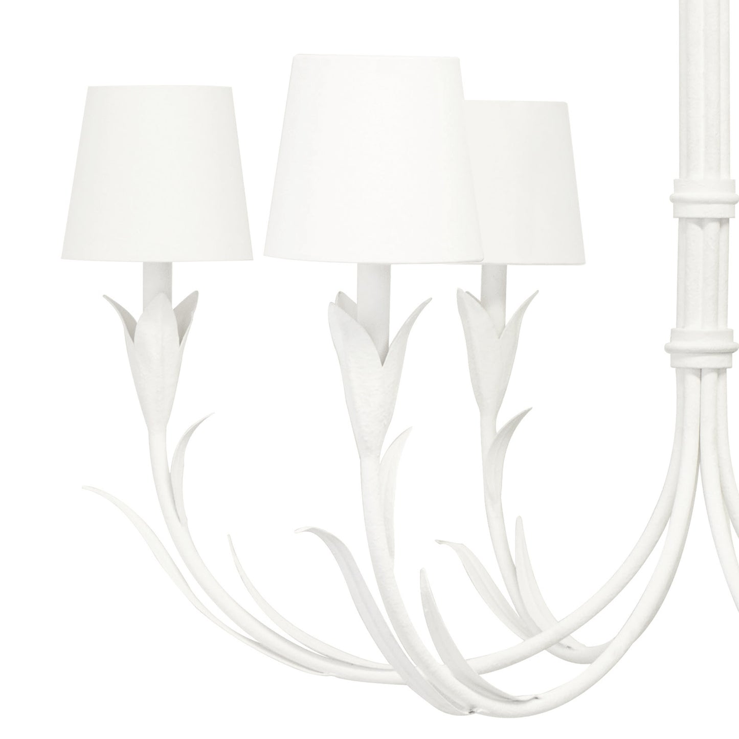 River Reed Chandelier Small in White by Regina Andrew