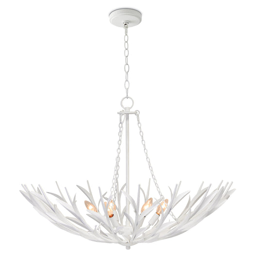 River Reed Basin Chandelier in White by Regina Andrew