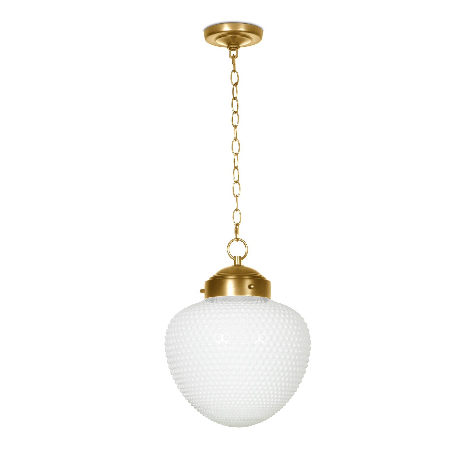 Cole Glass Pendant in Natural Brass by Regina Andrew