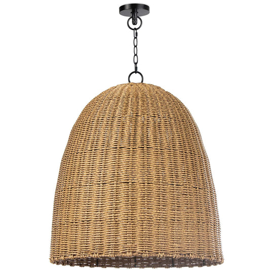 Beehive Outdoor Pendant Large in Weathered Natural by Coastal Living