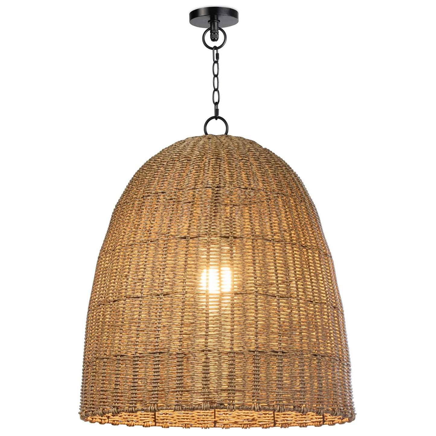 Beehive Outdoor Pendant Large in Weathered Natural by Coastal Living