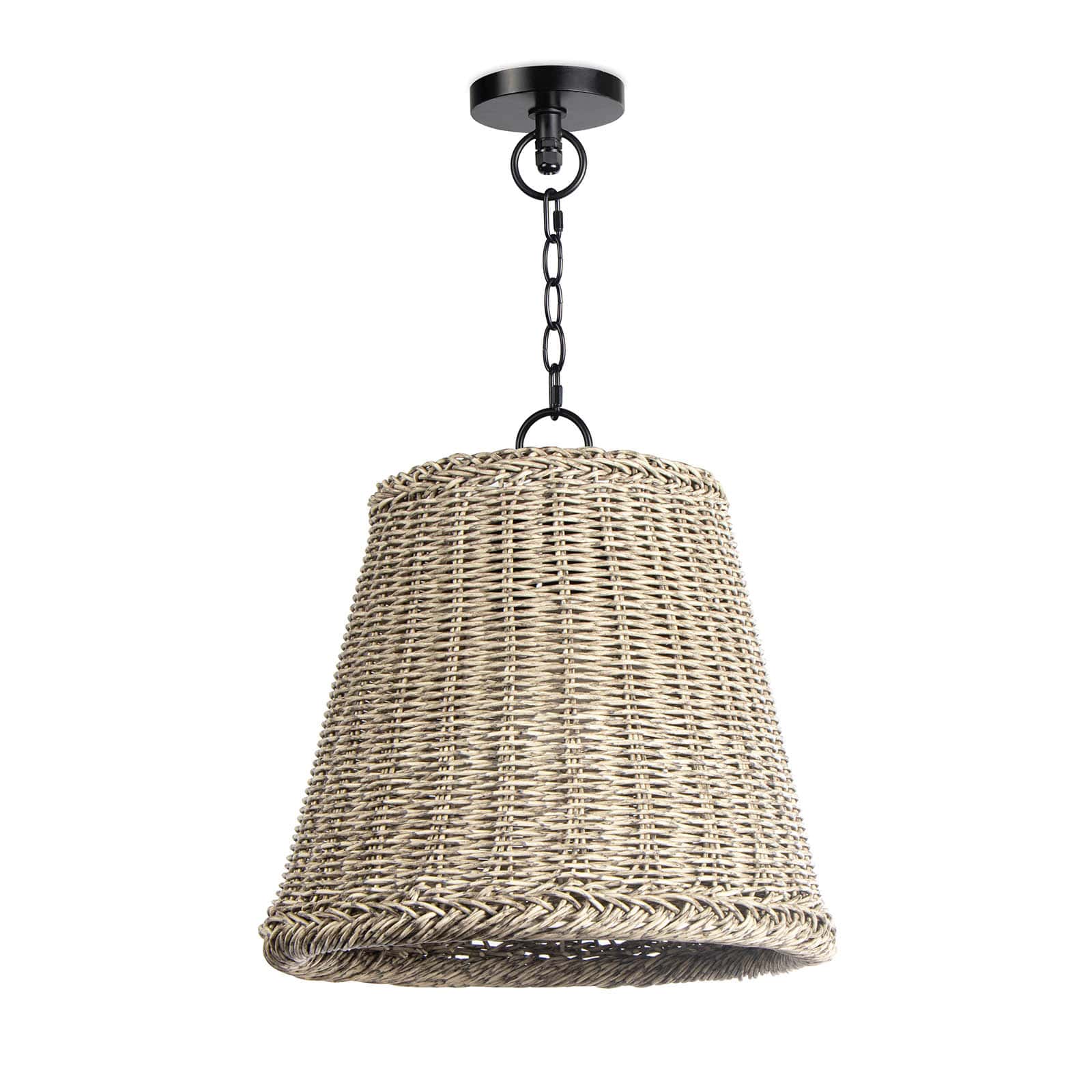 Augustine Outdoor Pendant Small in Weathered White by Coastal Living