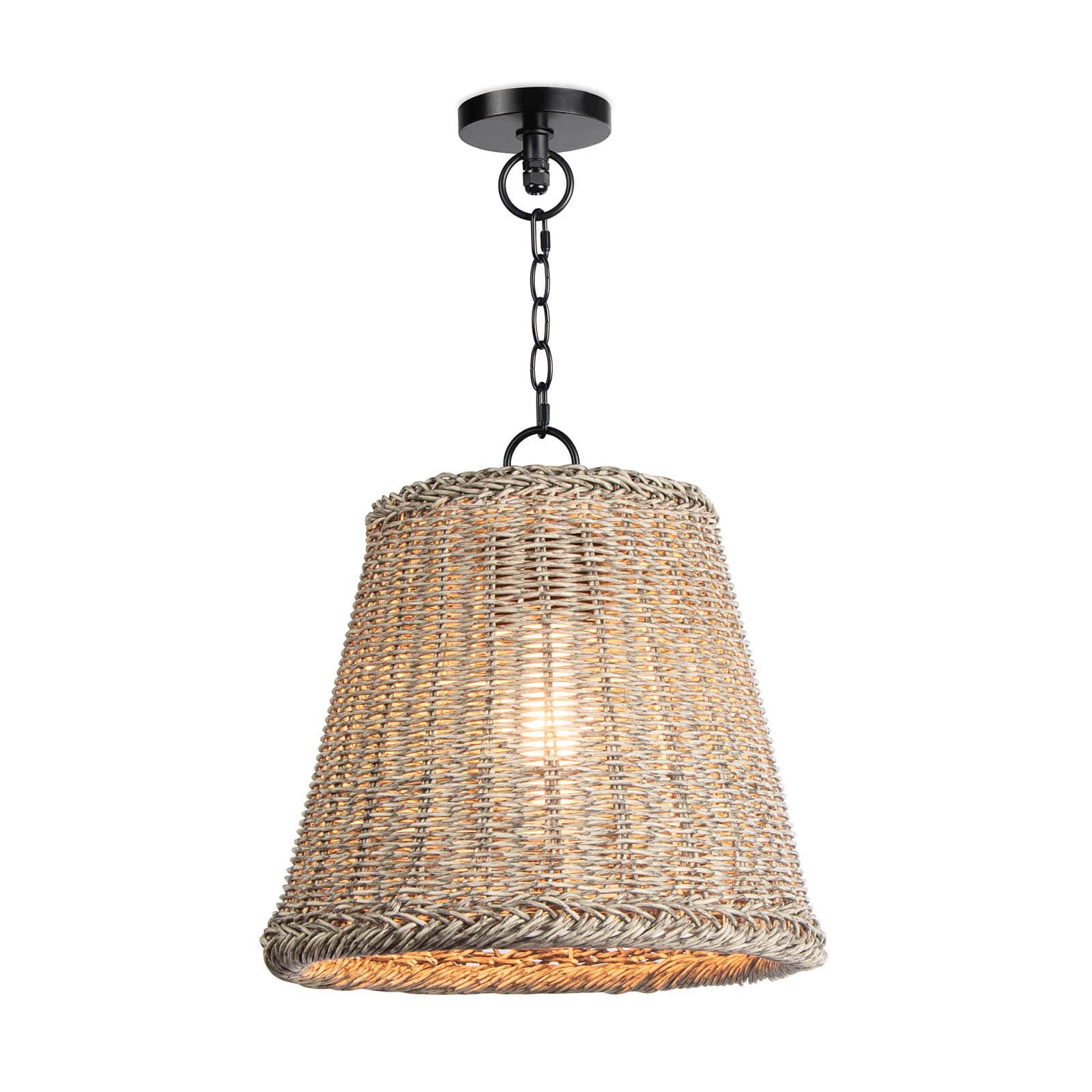 Augustine Outdoor Pendant Small in Weathered White by Coastal Living