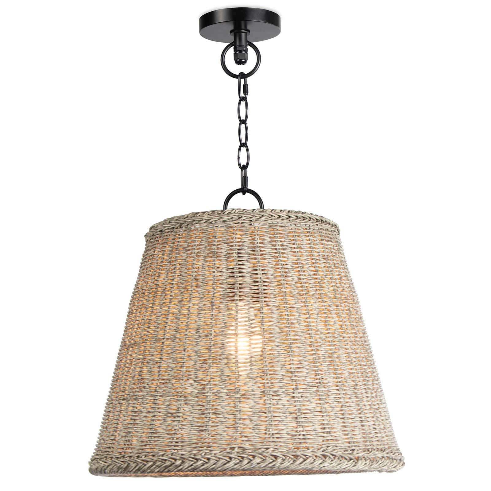 Augustine Outdoor Pendant Large in Weathered White by Coastal Living