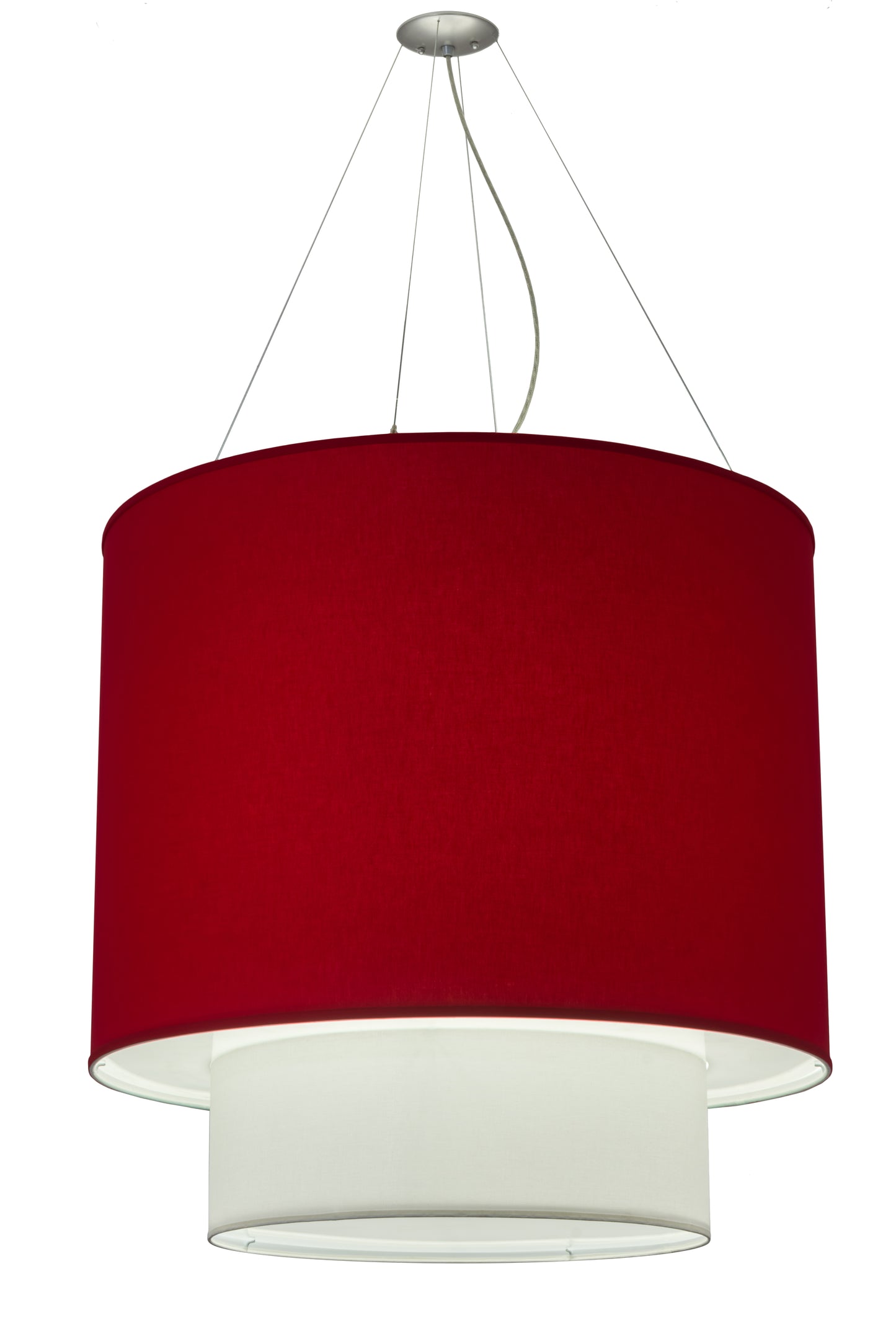 2nd Avenue 34" Cilindro Two Tier Textrene Pendant
