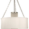 Framburg Angelique 4 - Light Polished Silver with White Sheer Shade Dining Chandelier 1958 PS/SWH