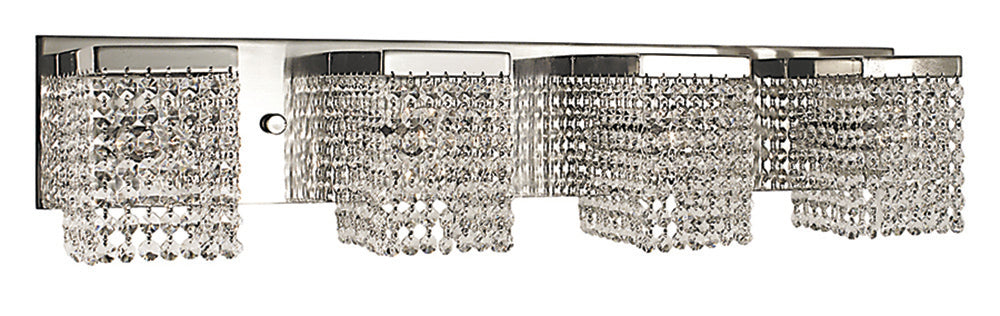 Framburg Gemini 4 - Light Polished Silver with Clear Crystal Wall Sconce 1994 PS